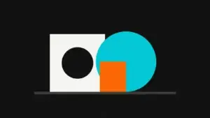 Two distinct geometric forms interlocking on a shared base, representing two businesses built by one family