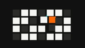 A broken grid of blocks being realigned, representing a website rescue versus a rebuild
